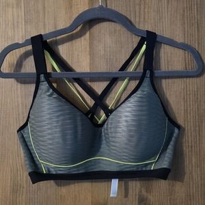 3 VS Strappy Sports Bra - Green, Gray And Blue